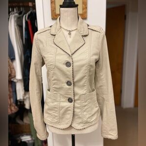 Burberry cream/beige short blazer jacket.